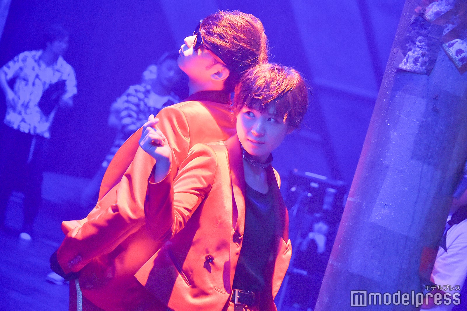 田中シングル（8.6秒バズーカー）、光永／吉本坂46RED「君の唇を離さない」MV撮影風景（C）モデルプレス