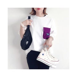 ポケットが可愛いTシャツでカジュアルおしゃれに♥ スポーティなポケット付きTシャツコーデ10選♪