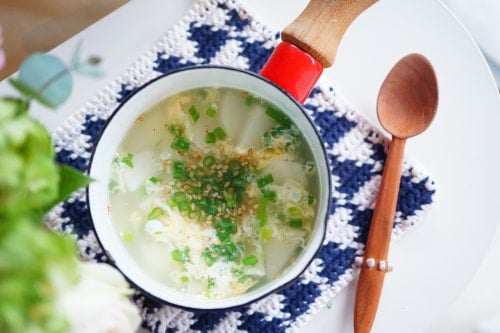 かぶと卵のあったかスープ