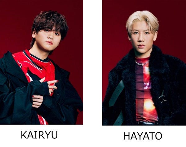 (左)KAIRYU(右)HAYATO(提供写真)