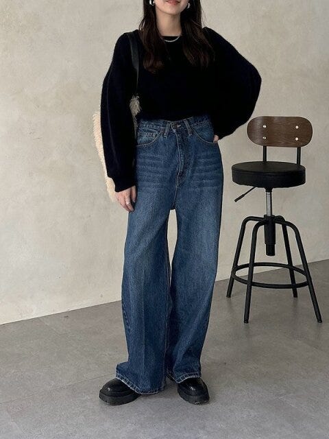 ネイビーニットコーデ2