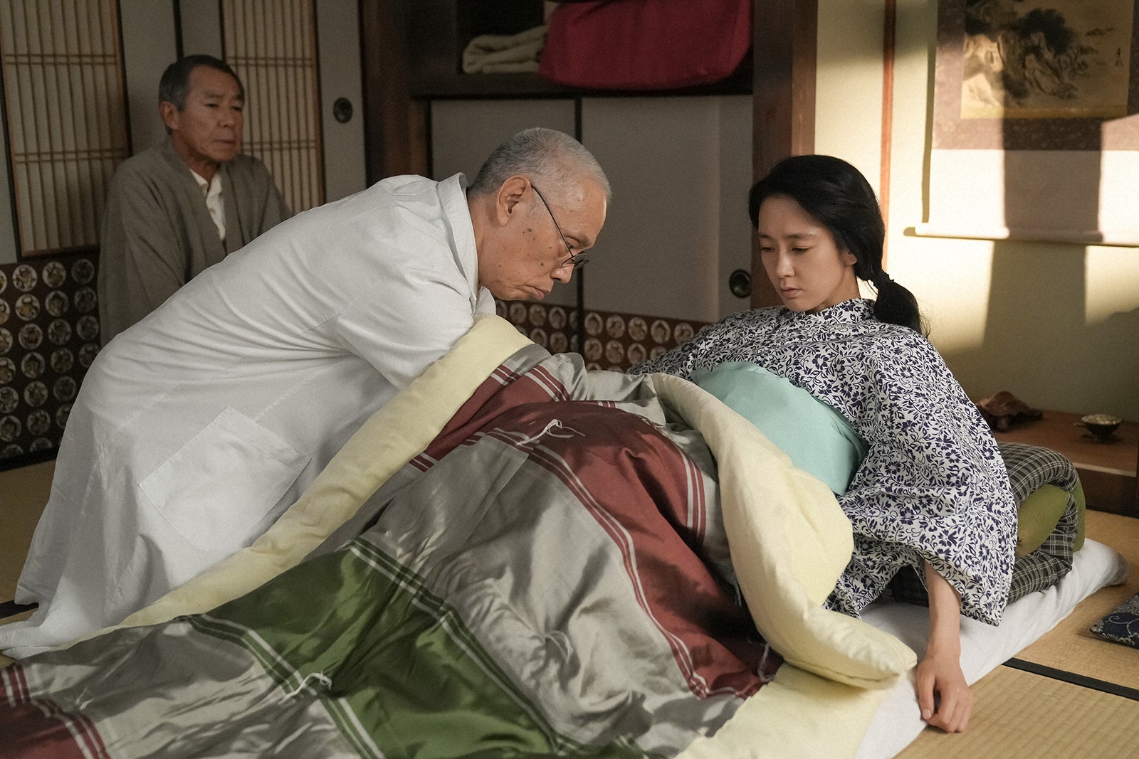 柳葉敏郎、妹尾和夫、水川あさみ「ブギウギ」第36話（C）NHK