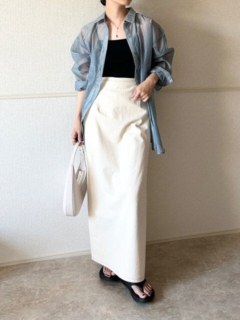 style①ゆるシャツで“ふわっと抜け感”をひとさじ
