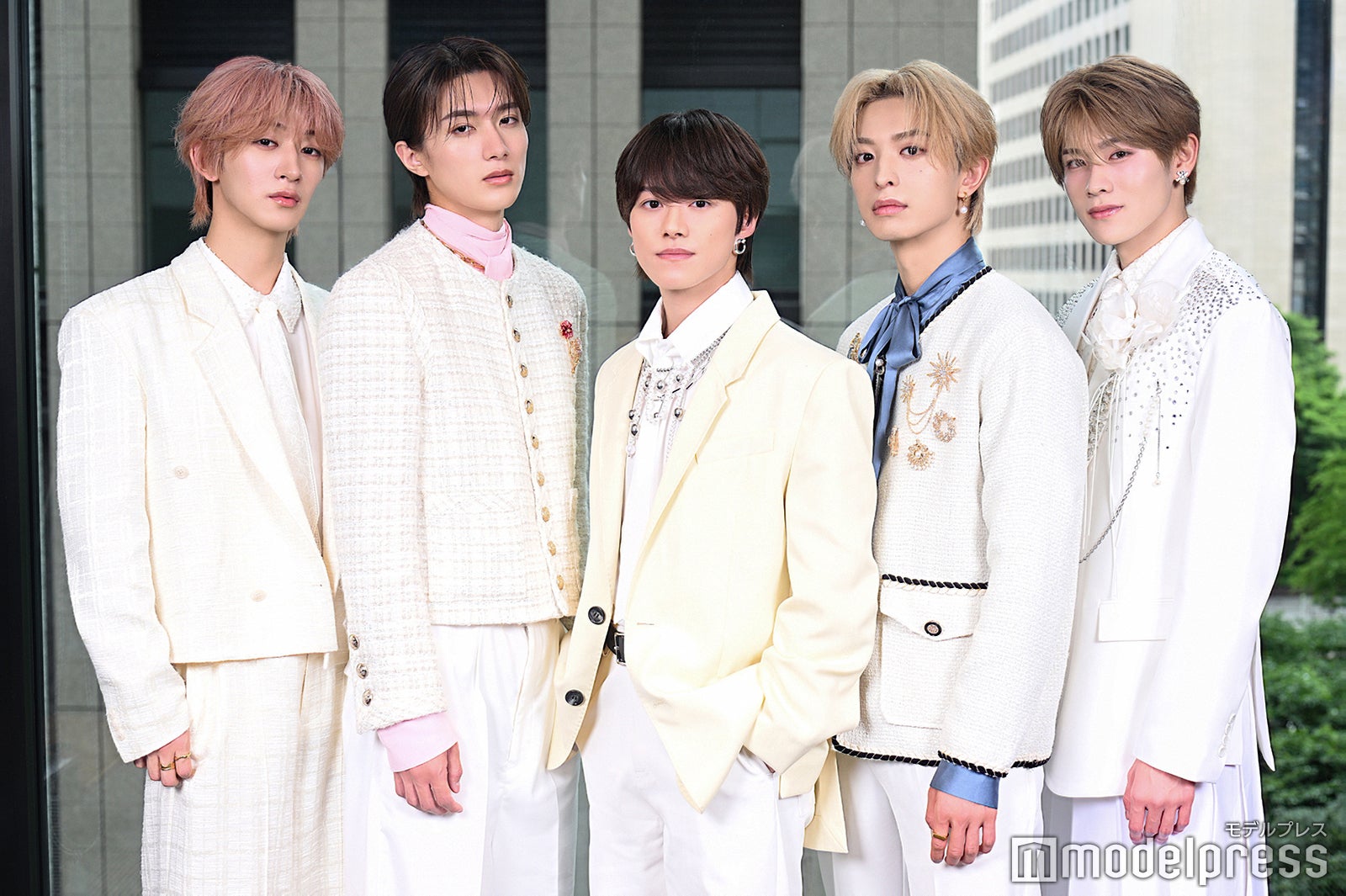 モデルプレスのインタビューに応じたLiKE LEGEND（左から）NAOYA、山中柔太朗、大橋和也、木村慧人、大久保波留（C）モデルプレス