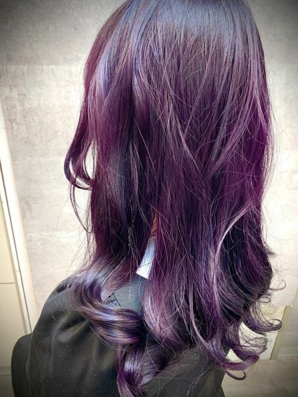 画像10 21 紫系 暗め のヘアカラー特集 ブリーチなしでも可愛い透明感のある髪色をご紹介 モデルプレス