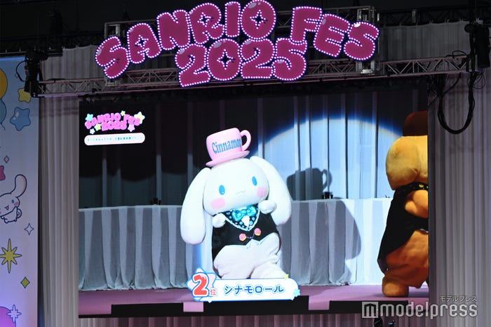 「2025年サンリオキャラクター大賞」2位のシナモロール「SANRIO FES 2025」の様子(C)モデルプレス
