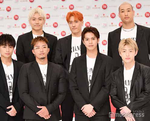 GENERATIONS、“紅白用”お揃いTシャツで会見登場 初出場に歓喜「この7人でやってきてよかった」<第70回 NHK紅白歌合戦>