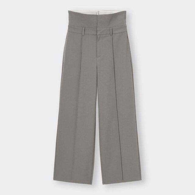 折り返しウエストワイドパンツ GUの値下げ商品