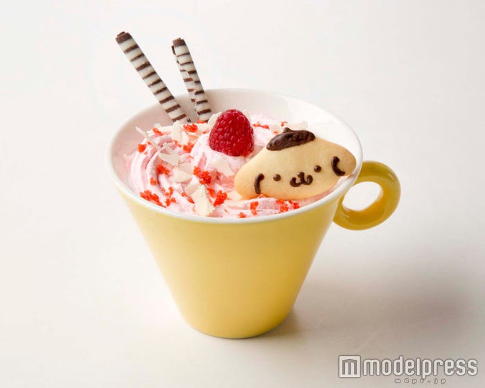 「ポムポムプリンのホワイトチョコミルクティー」¥690(税抜)(C)’96,’16 SANRIO(L)