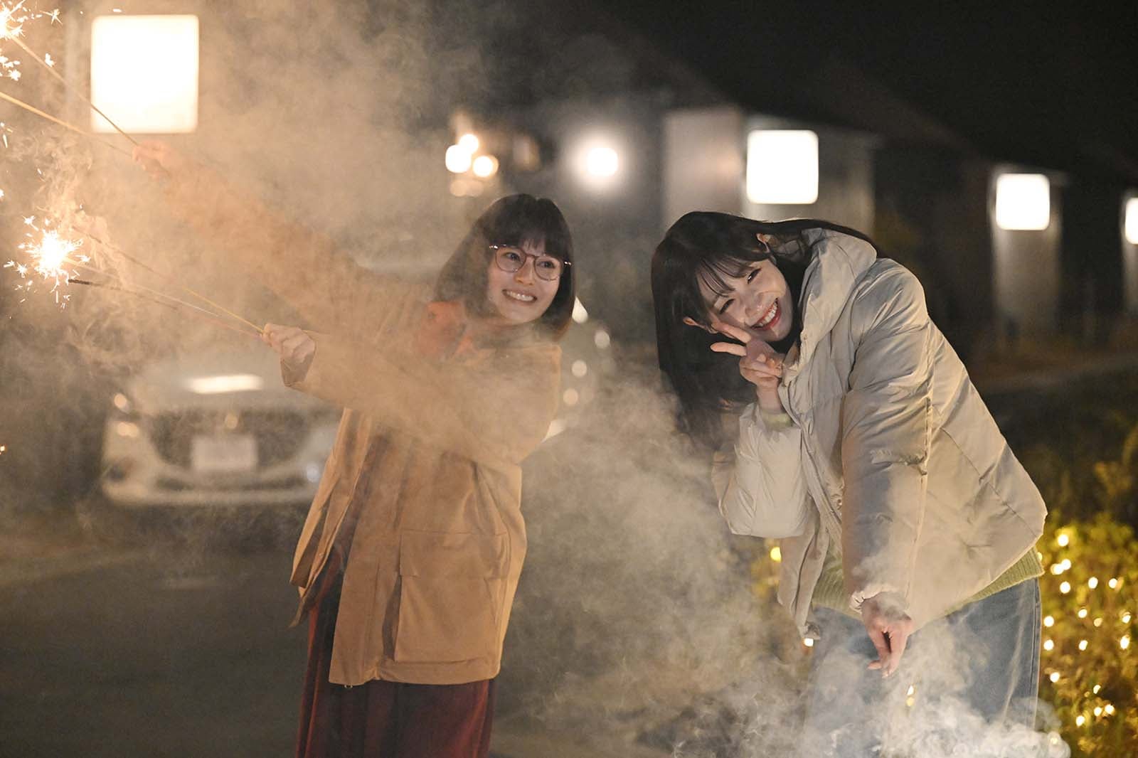 大久保桜子、高橋ひかる「リビングの松永さん」第3話より（C）カンテレ