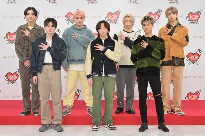BE:FIRST(左から)RYUHEI、MANATO、LEO、SOTA、SHUNTO、RYOKI、JUNON(C)NHK
