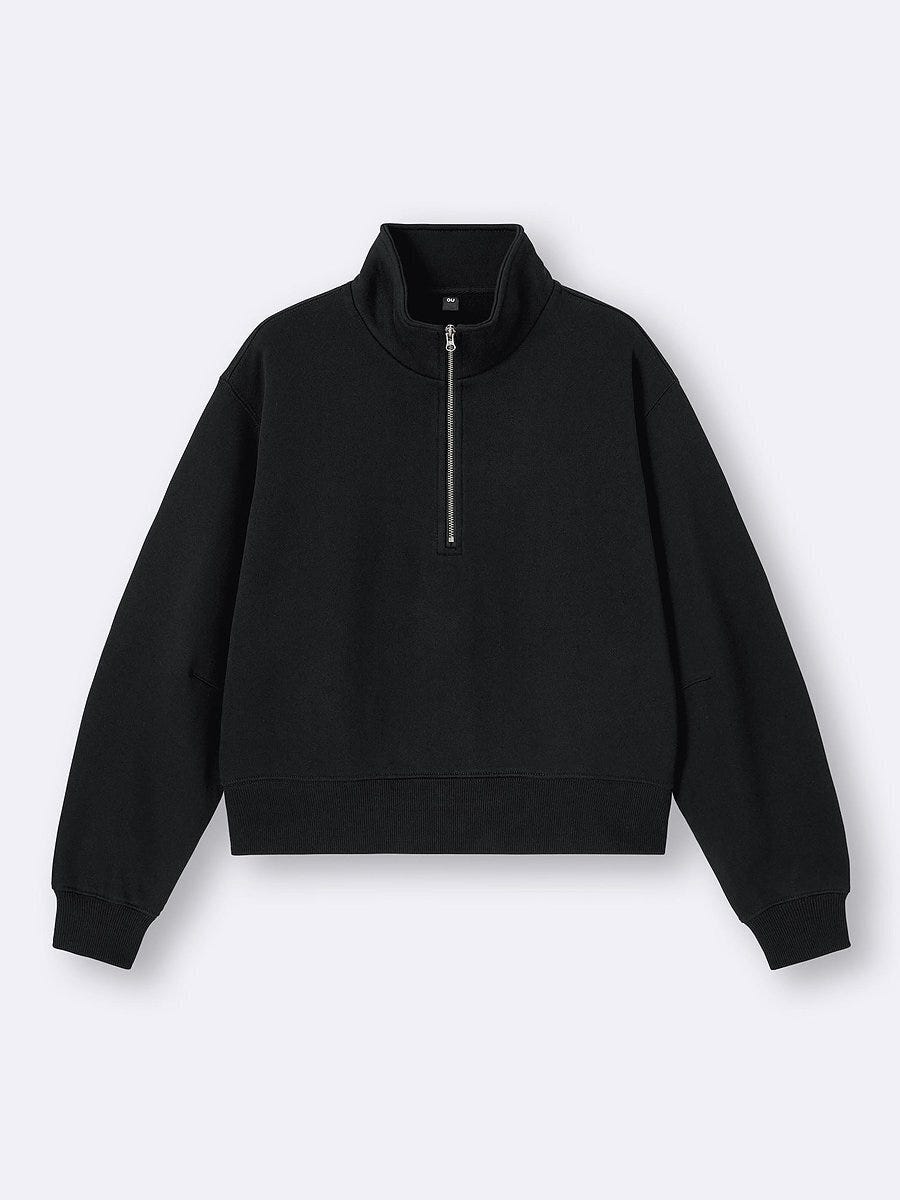 GUのヘビーウェイトスウェットハーフジッププルオーバー