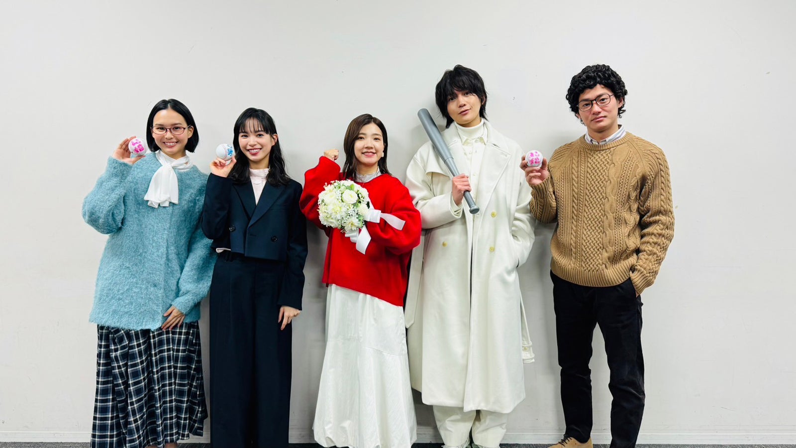 （左から）白河れい、八木勇征、福田麻貴、関水渚、野村周平（C）フジテレビ