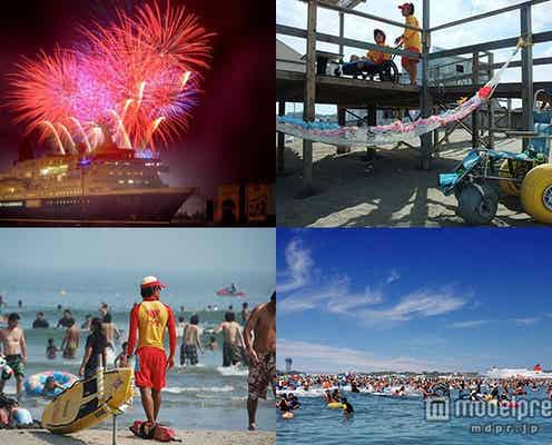 3000発の花火が北関東最大のビーチを彩る