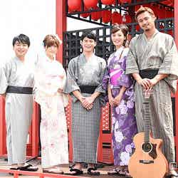 左から：小田部仁、松川佑衣子、菅谷哲也、島袋聖南、今井洋介