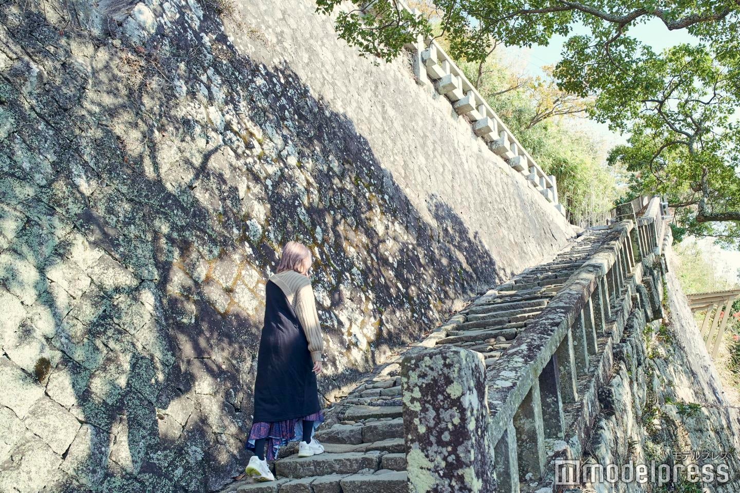 涼しい顔で上っていくひなんちゅ（C）モデルプレス