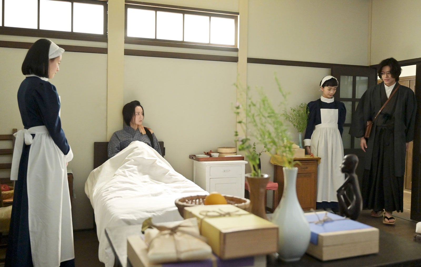 上坂樹里、村上穂乃佳、見上愛、佐野晶哉「風、薫る」第53話（C）NHK