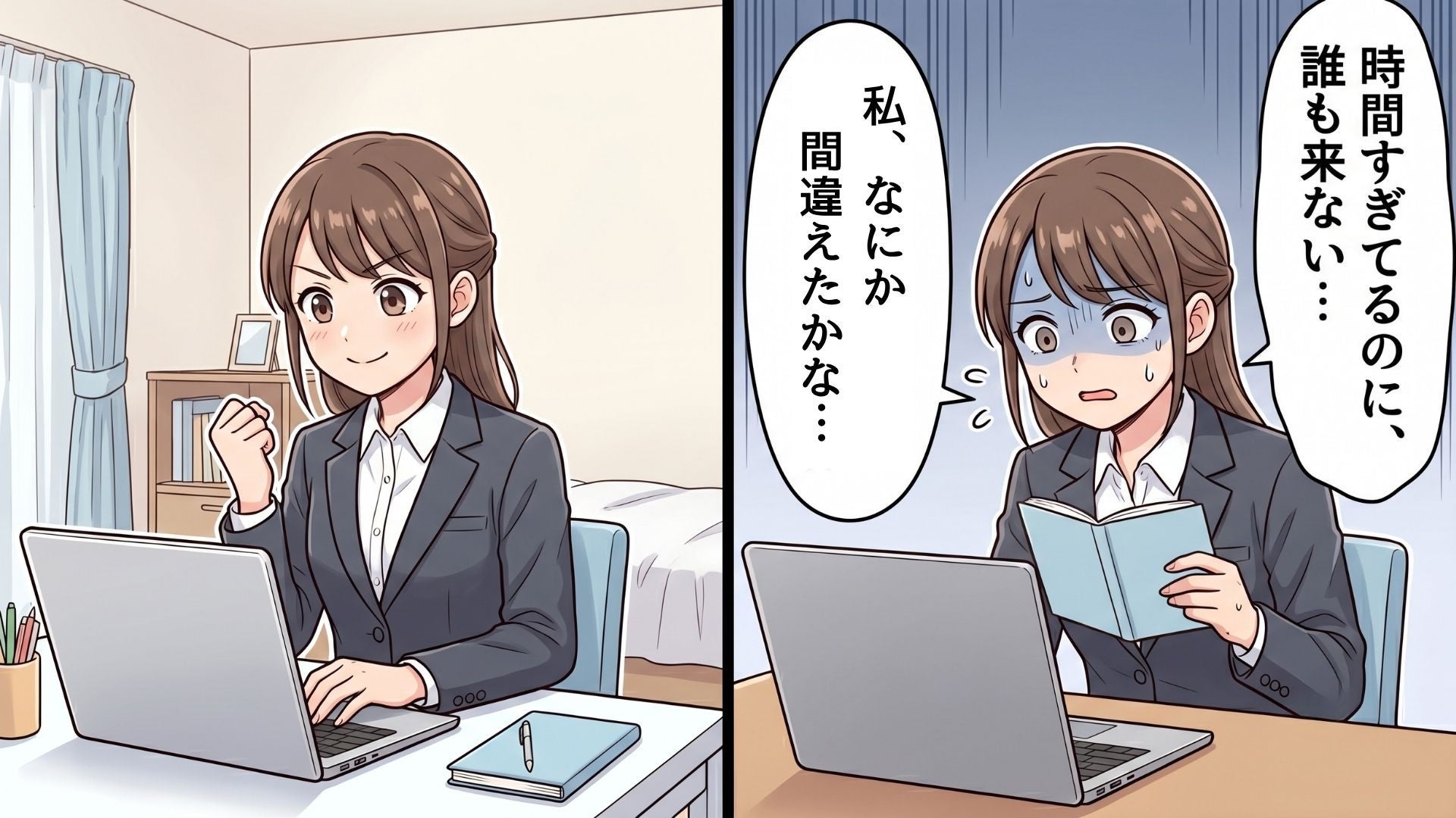 第一志望の『オンライン面接』で面接官が遅刻。やっと開始したと思ったら...【信じられない発言】をされて！？