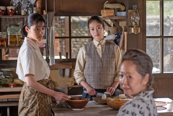 原菜乃華、今田美桜、浅田美代子「あんぱん」第79話(C)NHK