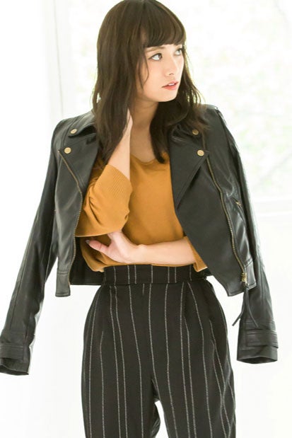 フェイクレザーライダースジャケット「Re:EDIT by GALSTAR」4,998円（税込）／画像提供：Re:EDIT by GALSTAR