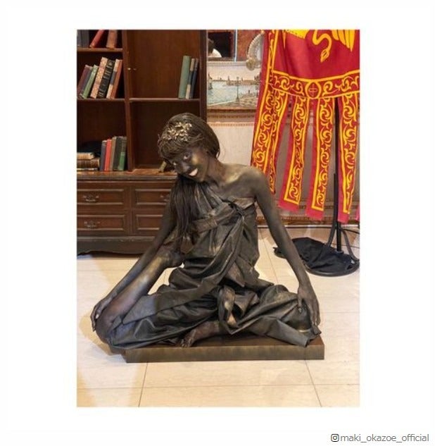 岡副麻希、本格特殊メイクで“銅像”に「本物かと思った」「完成度がすごい」と反響続々