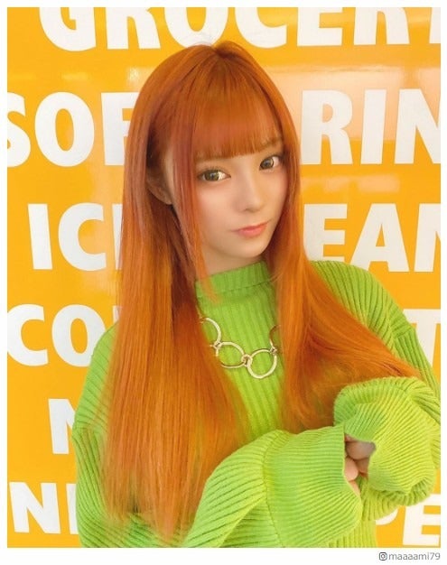 「egg」まぁみ、オレンジヘア復活 コットンキャンディ・ツートーン…“ド派手イメチェン”が可愛い