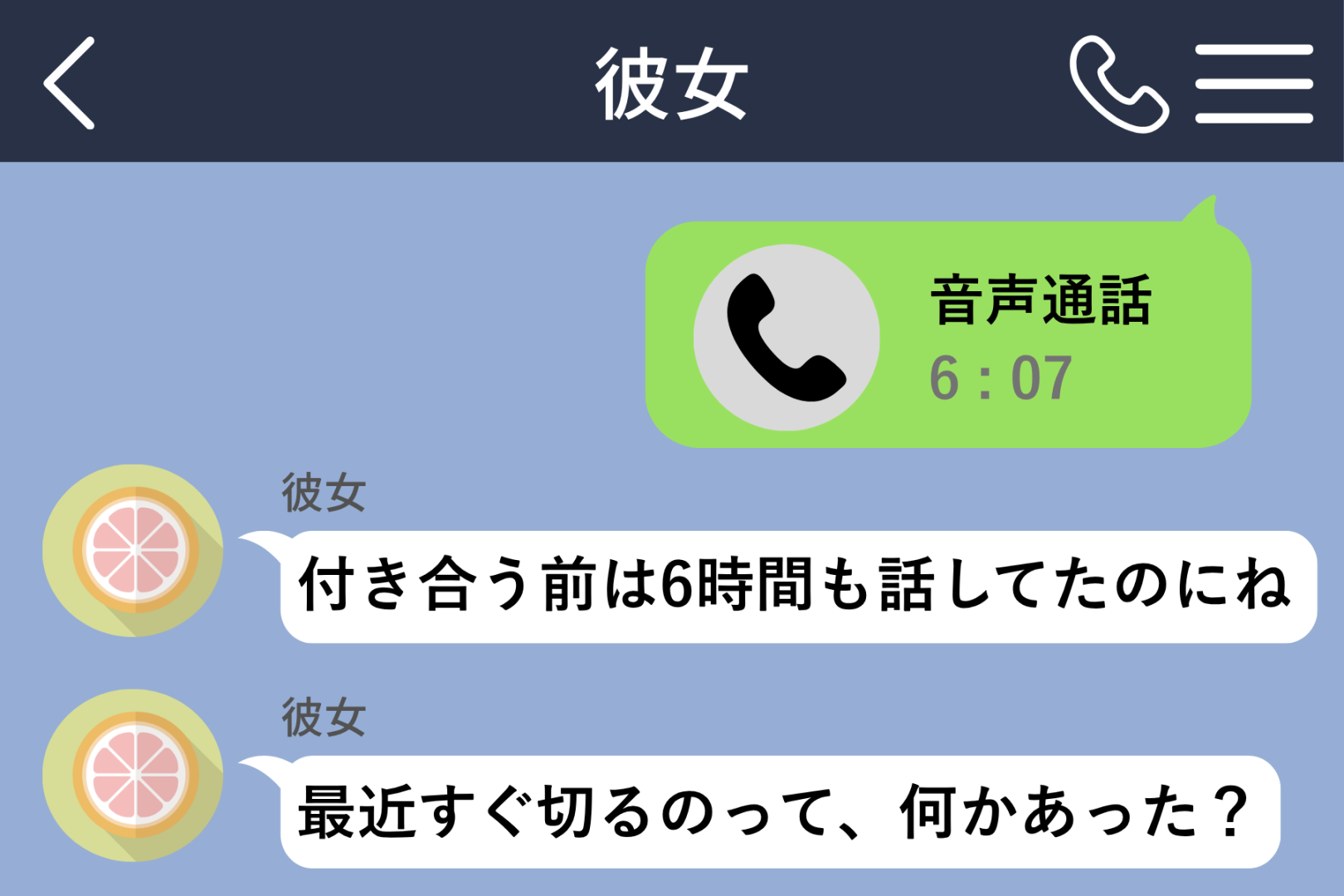 「何もないよ」と返した俺が、付き合ってから彼女との電話を早く切っていた本音