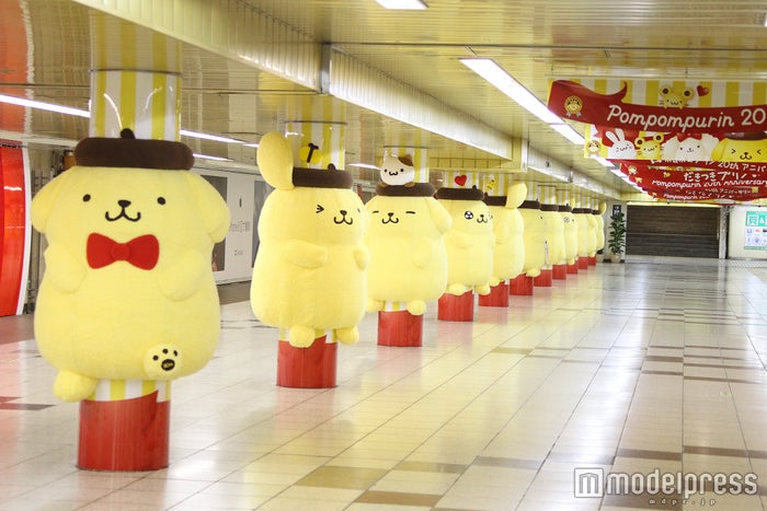 ポムポムプリン 新宿駅を大量ジャック中 ふわもこ プリンに抱きつきたい 女子旅プレス