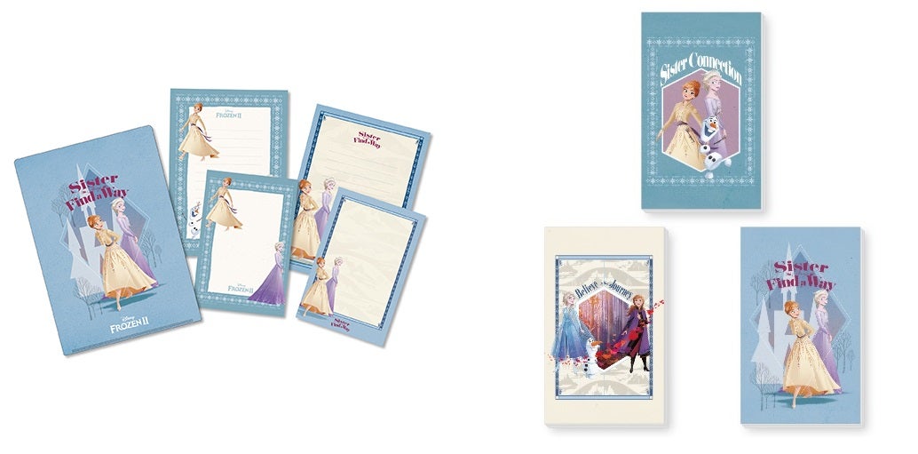 ケース付きレターセット　800円、ミニメモ3個セット　800円（C）Disney