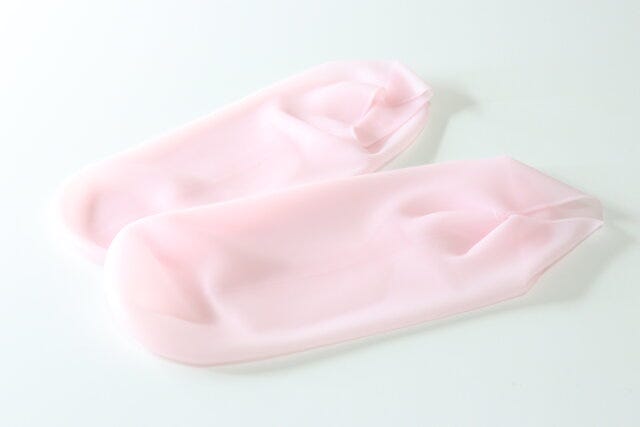 ダイソー　しっとりフットケアソックス　デザイン