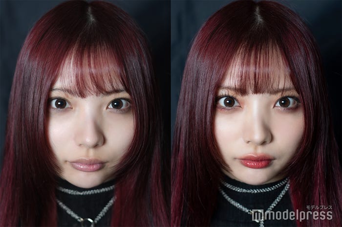 藍染カレンのメイクビフフォーアフター(C)モデルプレス
