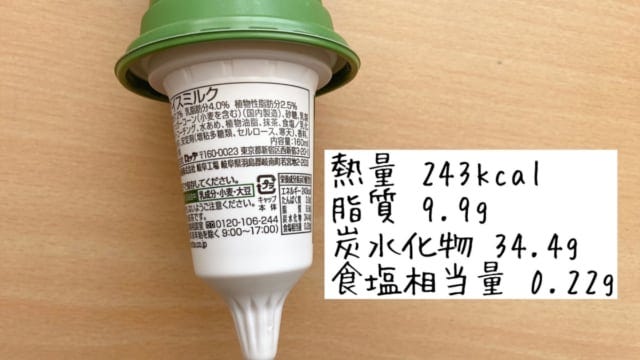 気になるカロリーは。