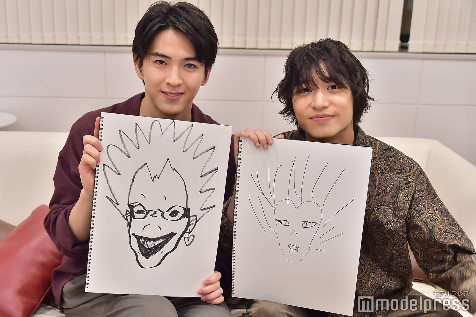 リュークを描いた甲斐翔真＆松岡広大（C）モデルプレス