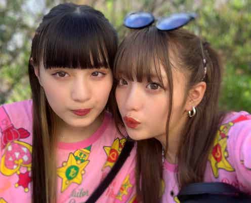 「Popteen」鶴嶋乃愛&ねお“のあんつぇる”USJおそろコーデが可愛い