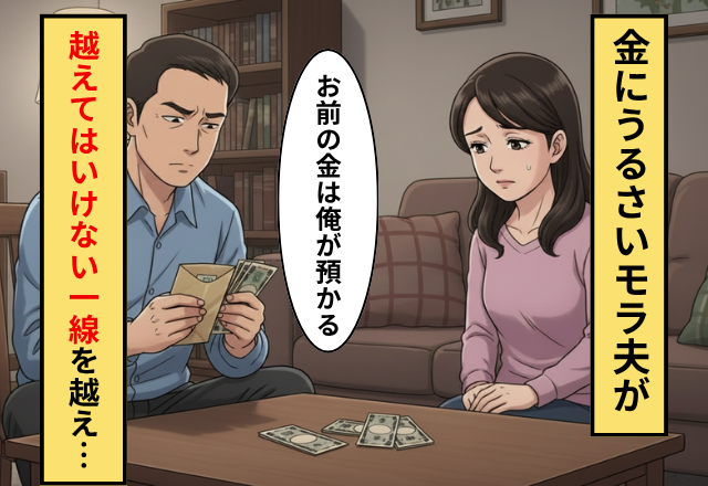 妻の給料を奪い”月1万円”しか生活費を渡さない夫！？だが夫が【越えていけない一線】を越えてしまった話