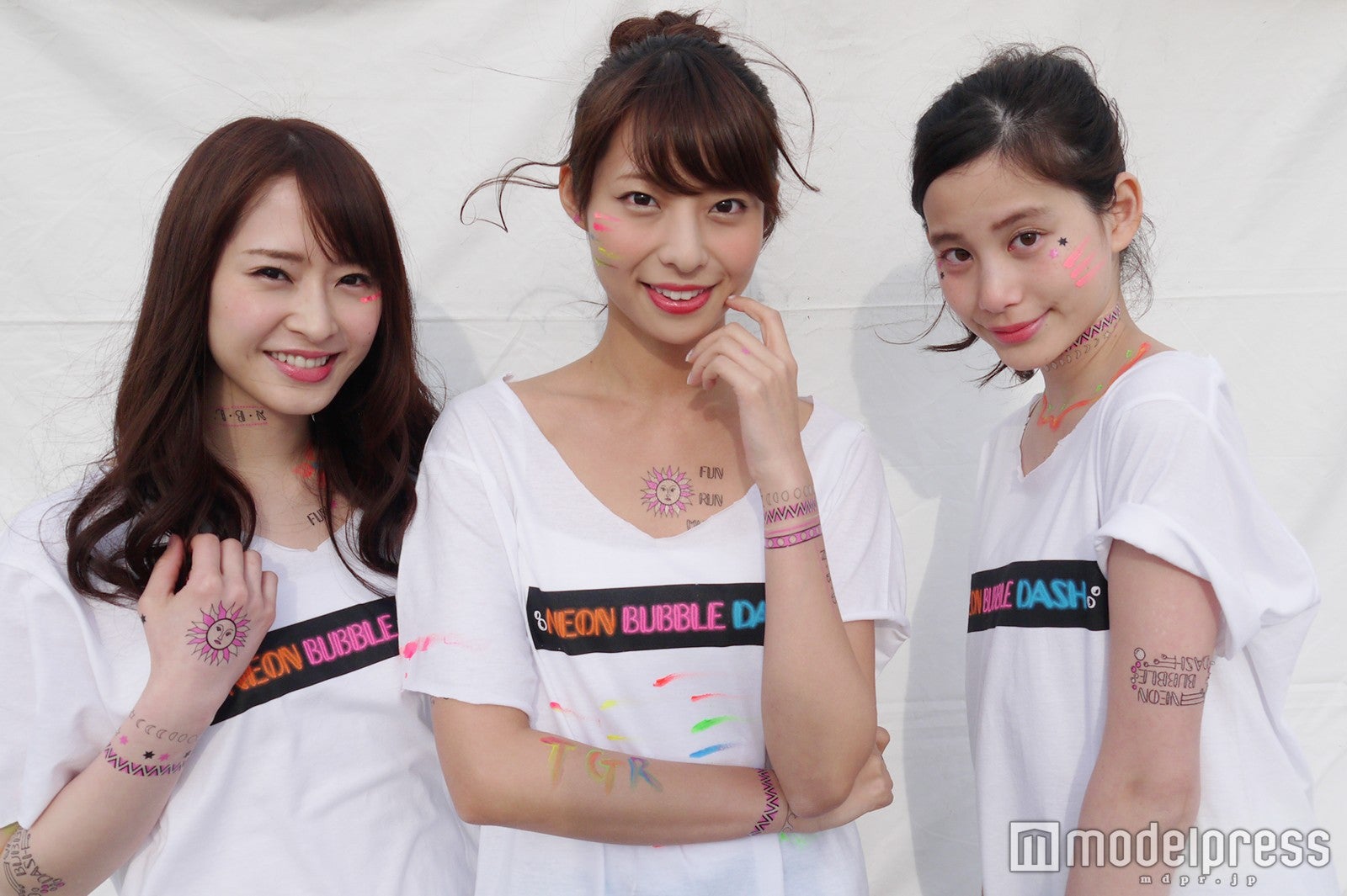 （左から）梅本静香、永田レイナ、金城茉奈（C）TOKYO GIRLS RUN