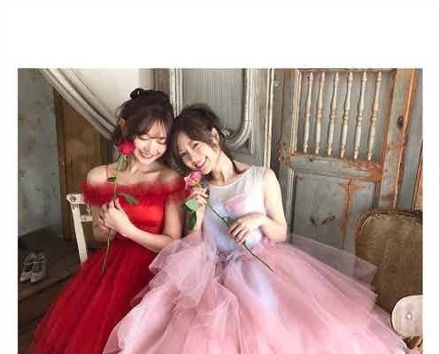 乃木坂46白石麻衣&菅野結以、ドレス姿が女神級の美しさ “ツインズ”オフショットにファン歓喜