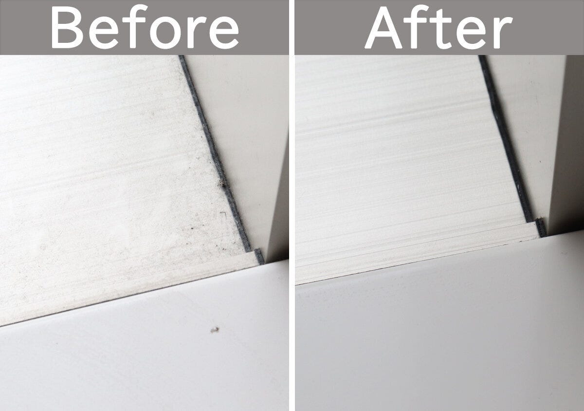 化学ぞうきん　からっぷきん　ビフォーアフター