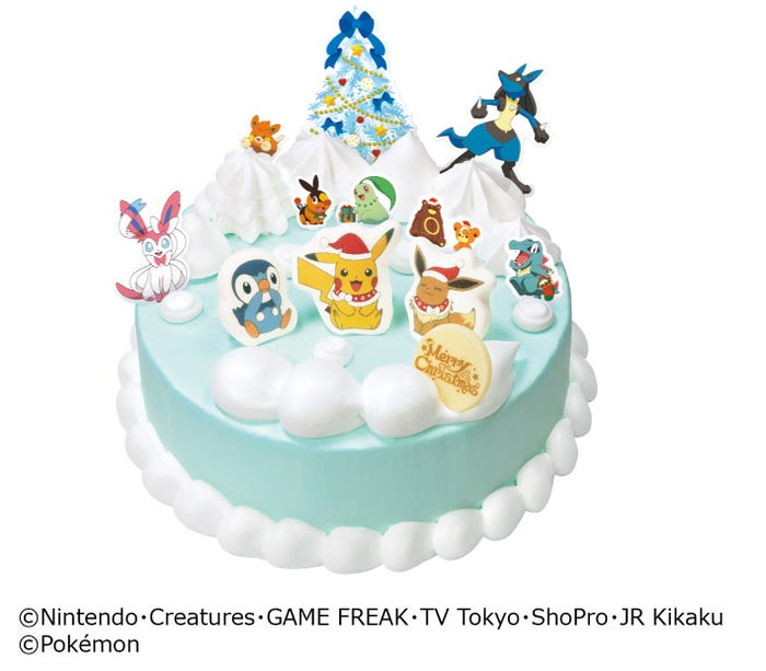 ポケモン クリスマス アイスクリームケーキ:4,000円(C)Nintendo・Creatures・GAME FREAK・TV Tokyo・ShoPro・JR Kikaku(C)Pokemon