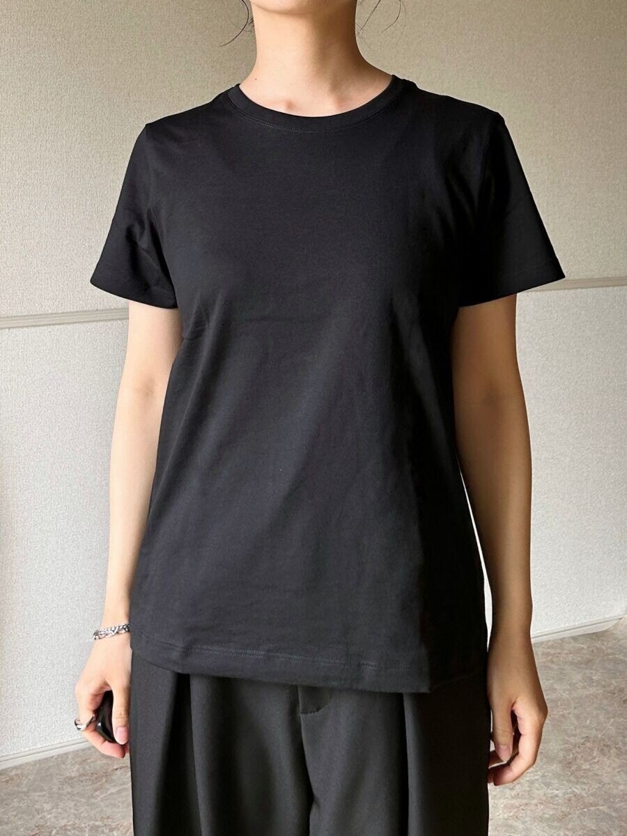 ユニクロユースーピマコットンTを160cmが着用した正面シルエット