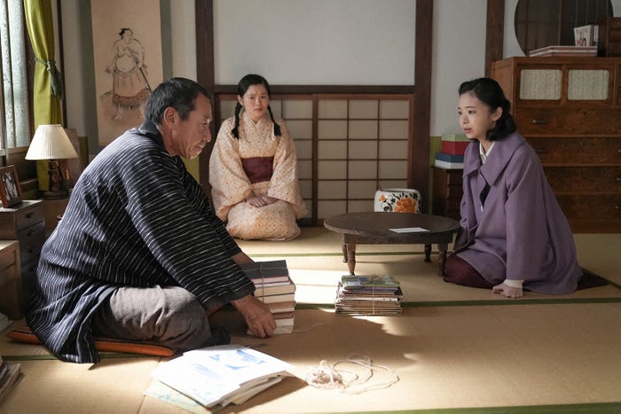 柳葉敏郎、富田望生、趣里「ブギウギ」第48話(C)NHK