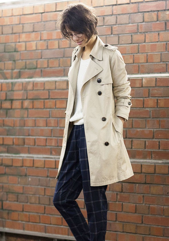 グラフチェックタックテーパードパンツ「STYLEST」3,400円（税込）／画像提供：STYLEST