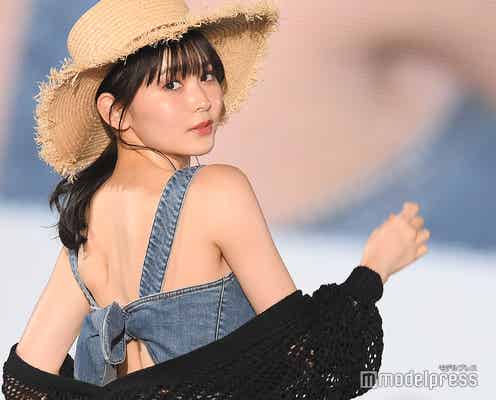 “ティーンのカリスマ”久間田琳加、大胆露出 素肌×オールインワンで美肌輝く<関コレ2019S/S>