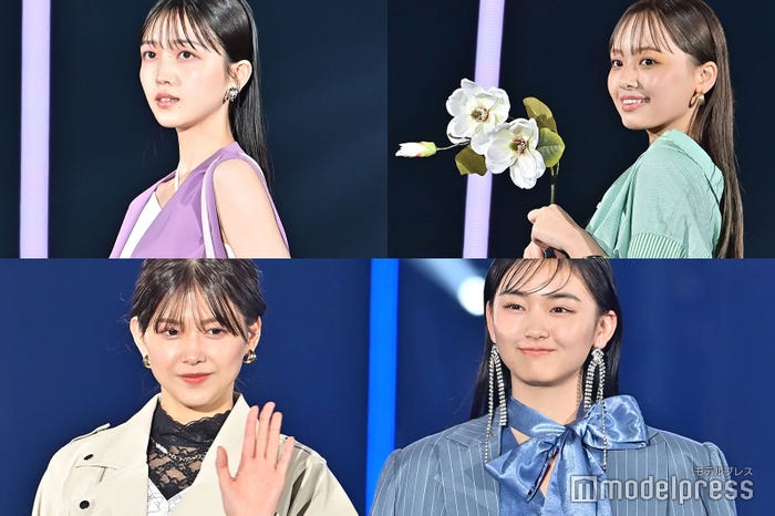 (左上から時計回りに)久保史緒里、濱岸ひより、山崎天、渡邉理佐(C)モデルプレス