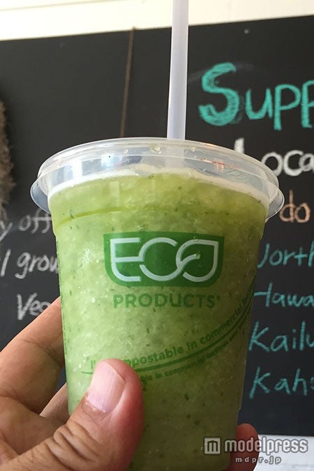 キュウリとミントのスムージー（4,00ドル）／Photo by 内田恒（Hisashi Uchida）