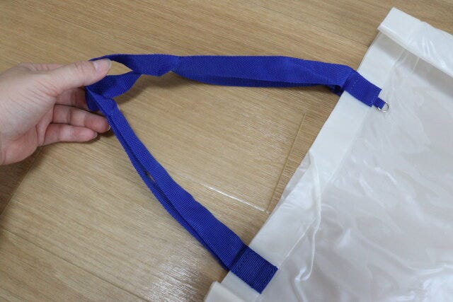 ダイソーのビニールトートバッグの持ち手
