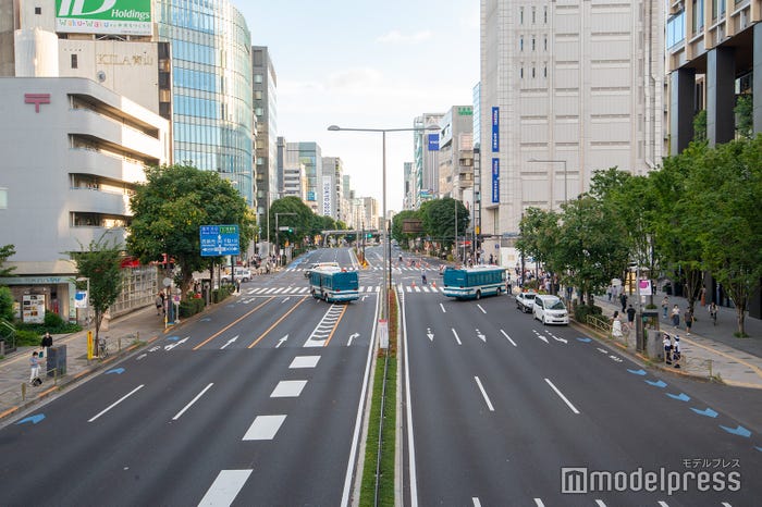 交通規制中の国道246号(C)モデルプレス