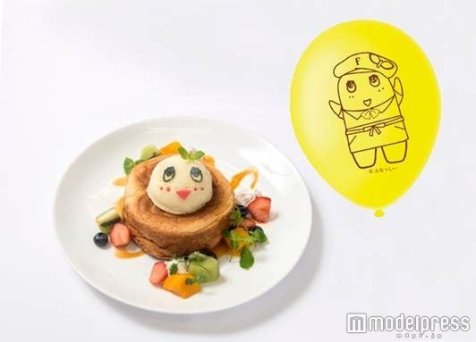 「早く食べないと溶けるなっしー！！アツアツデニッシュアイス添え」★ふなっしーバルーンつき￥1,280（税抜）（C）ふなっしー