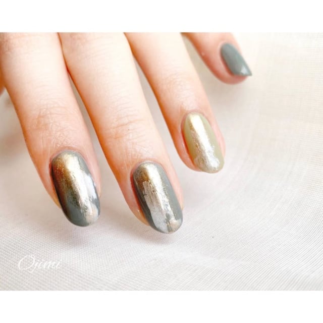 paネイルを使った秋のニュアンスネイル