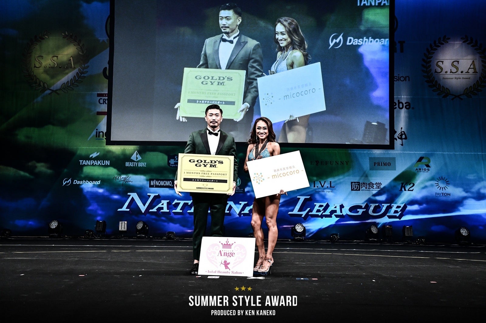 金子賢、ビキニモデルover40クラス優勝・大槻わか奈さん （提供写真）